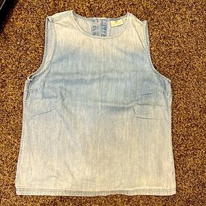 AG Adriano Goldschmied Sleeveless Denim Shirt